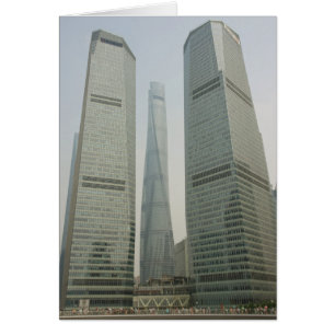 Shanghai Torn-Lujiazui, Pudong-Shanghai, China Hälsningskort