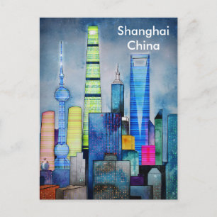 Shanghai Vintage resor Tourism Ad Vykort
