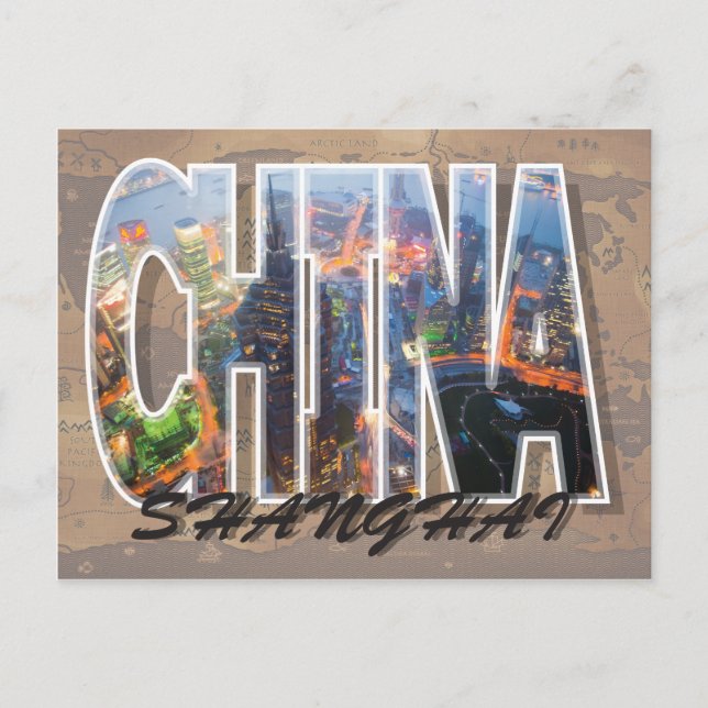 Shanghai, vykort för China (Framsida)