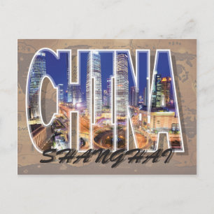 Shanghai, vykort för China