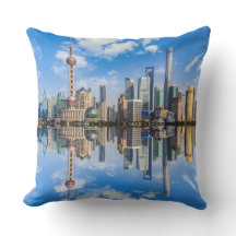 Shanghai Waterfront dekorativ kudde