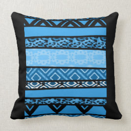 Shango Blue Tribal Design Kudde
