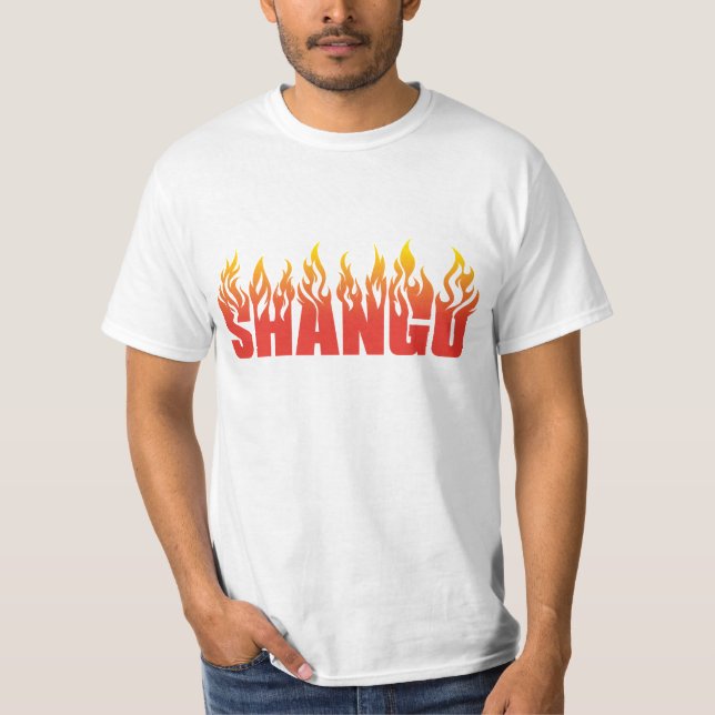 Shango namn och lågor 02 t shirt (Framsida)