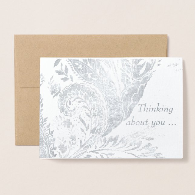 "Shangri La" Standard Foil Thinking Om You Card Folierat Kort (Framsida med kuvert)