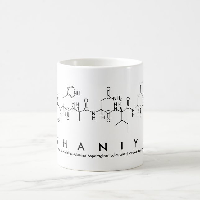 Shaniya peptide namn mugg (Center)