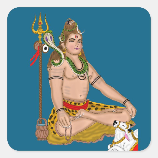 Shankar-dekaler Fyrkantigt Klistermärke (Framsida)