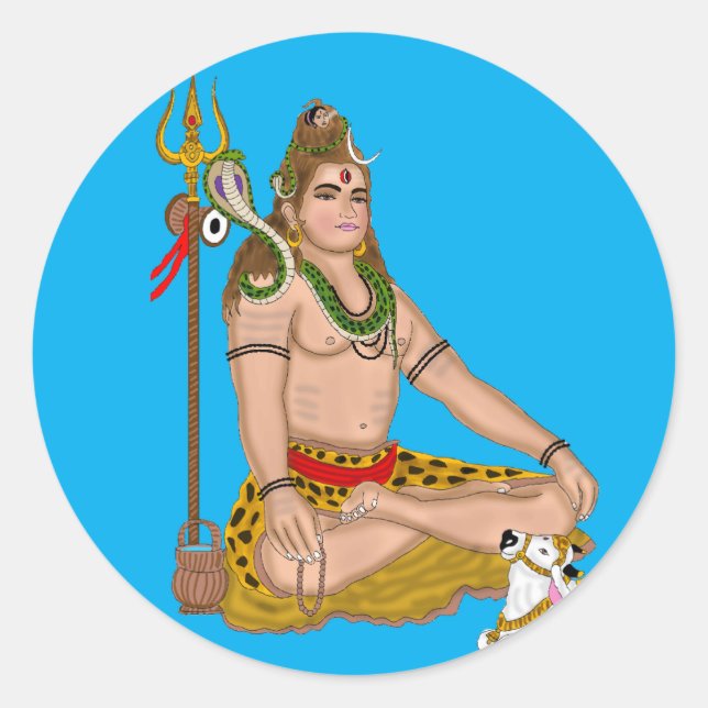 Shankar-klistermärken Runt Klistermärke (Framsida)
