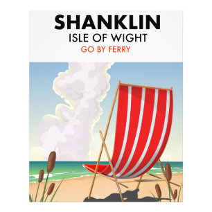 Shanklin Beach isle of wight RESaffisch. Fototryck