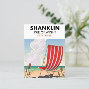 Shanklin Beach isle of wight RESaffisch. Vykort