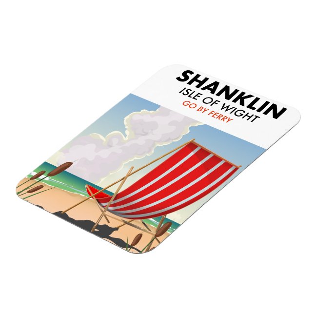 Shanklin Beach Isle of Wight researaffisch. Magnet (Vänstra Sidan)