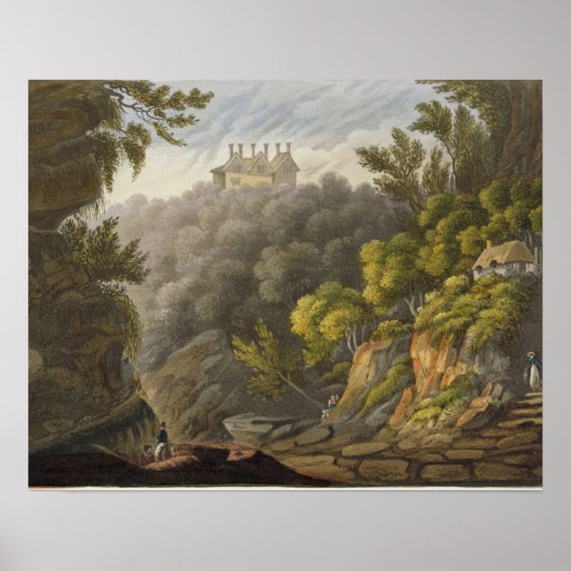 Shanklin Chine från Isle of Wight Illustrate Poster (Framsidan)