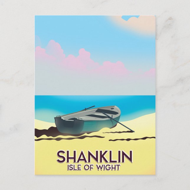 Shanklin, Isle of Wight vintage reseaffisch Vykort (Framsida)