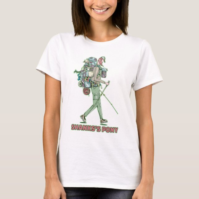 Shanks konstiga hiker promenad t shirt (Framsida)