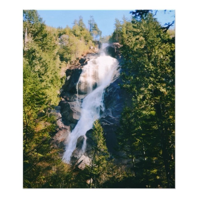 Shannon Falls, Squamish, Kanada  Fototryck (Framsidan)