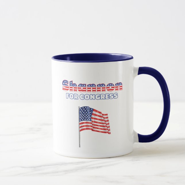 Shannon för patriotisk amerikanska flaggan för mugg (Höger)
