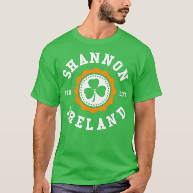 SHANNON Ireland Shamrock Irish Pride T Shirt (Framsida)