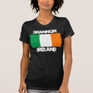 Shannon, Irland med Irish flagga Tee