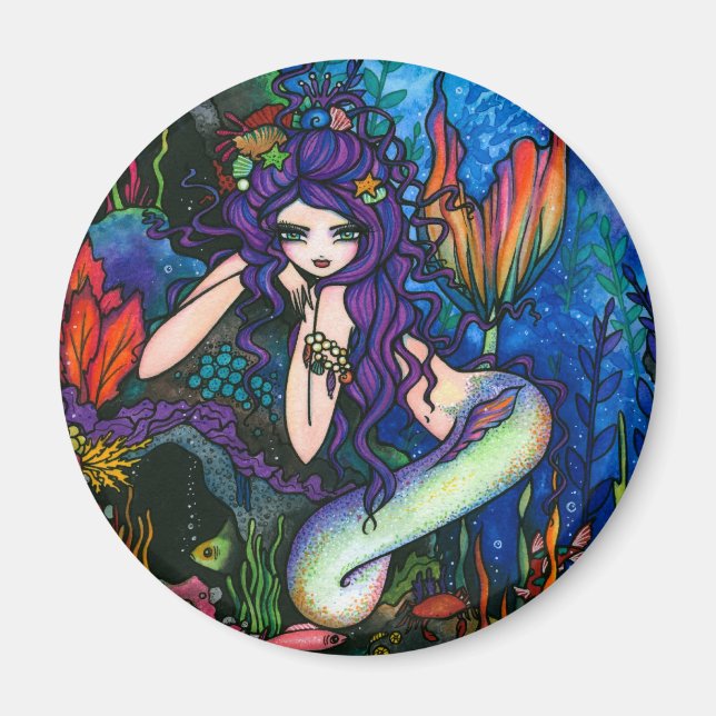 "Shannon" Sjöjungfru Fantasy Fairy Magnet (Framsidan)