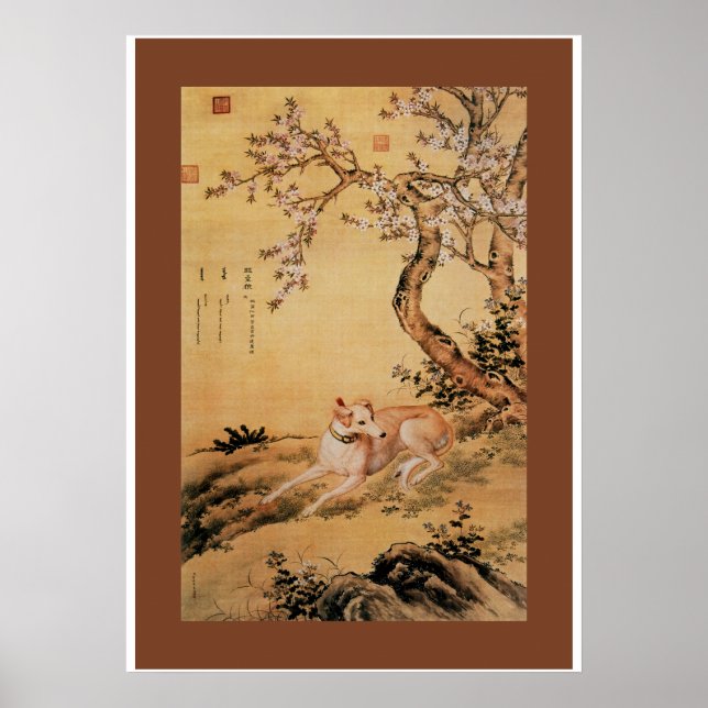 Shanxing Varg (睒 星 狼)~Greyhound Giuseppe Castiglio Poster (Framsidan)