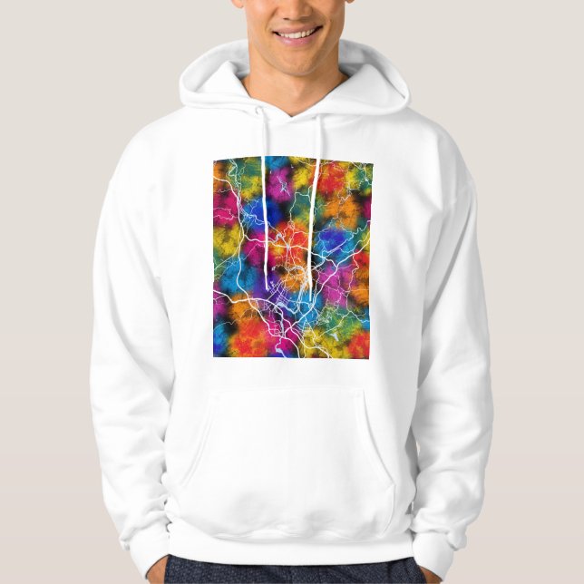 Shaoguan Kina Stadskarta Hoodie (Framsida)