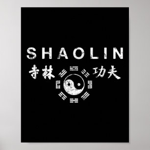 Shaolin Kung fu Chinese Martial Arts Poster