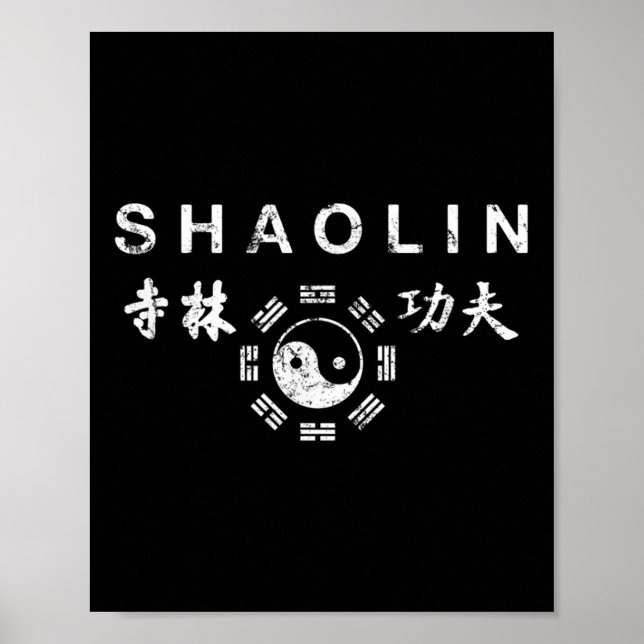 Shaolin Kung fu Chinese Martial Arts Poster (Framsidan)