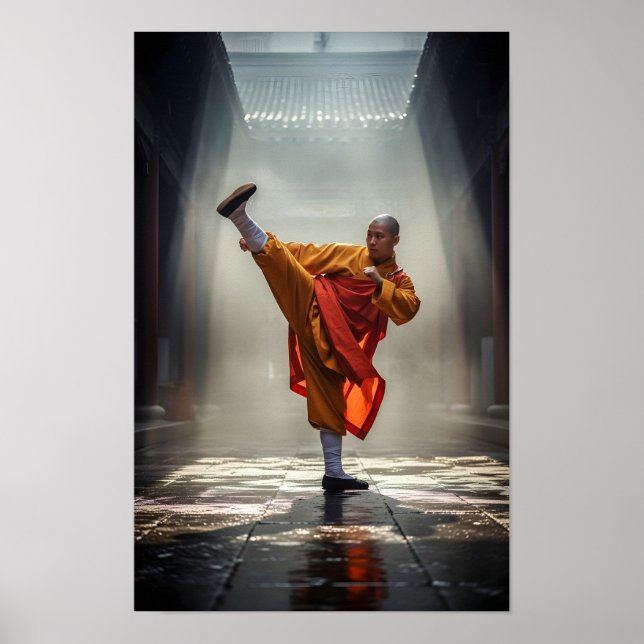 Shaolin Kung Fu-krigare Poster (Framsidan)