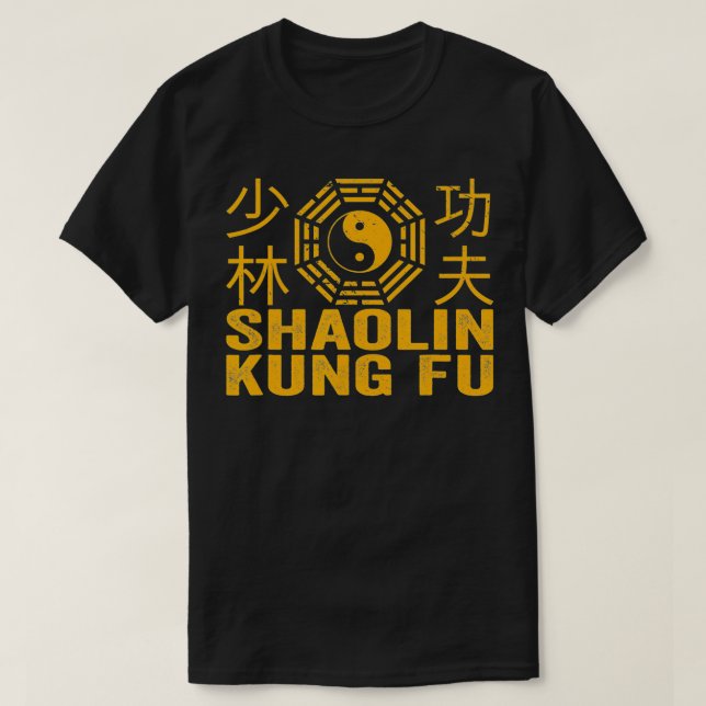 Shaolin Kung fu Martial Arts Kung fu T Shirt (Design framsida)