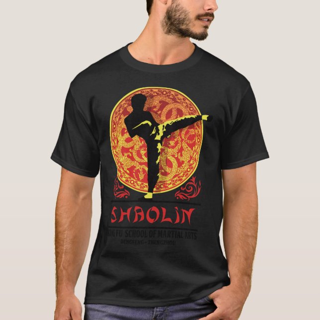 Shaolin Kung fu School of Martial Arts Classic T-S T Shirt (Framsida)