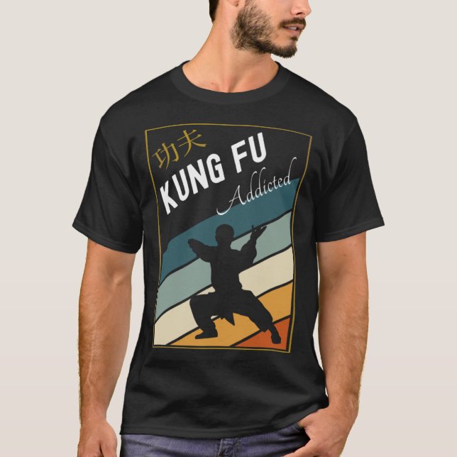 Shaolin Kung fu Tai Chi Fighting Exercise Kungfu F T Shirt (Framsida)