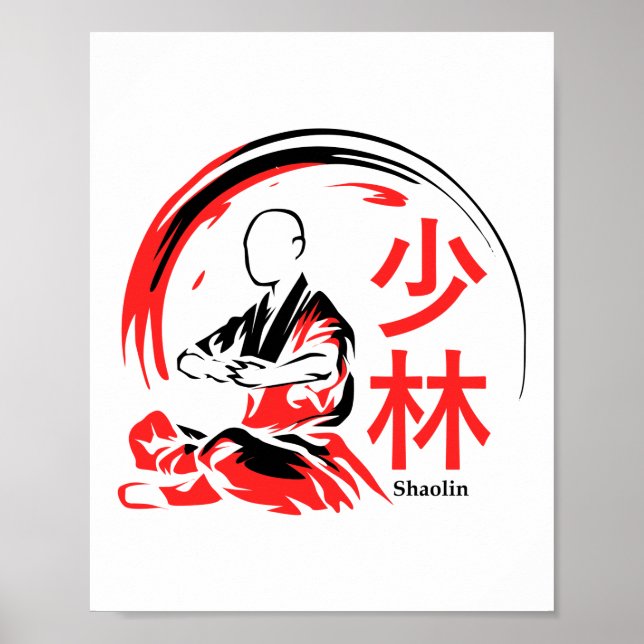 Shaolin Martial Arts Kung fu Poster (Framsidan)