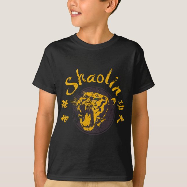 Shaolin Temple CHINA Kung fu Martial Arts Tiger T Shirt (Framsida)