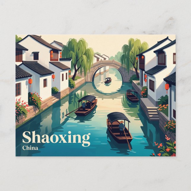 Shaoxing, Kina Vykort (Framsida)