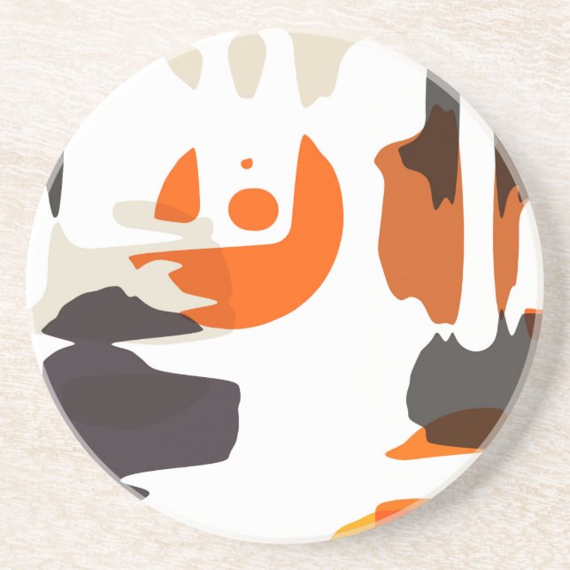 Shapar i retro färgabstraktdesign underlägg (Framsidan)