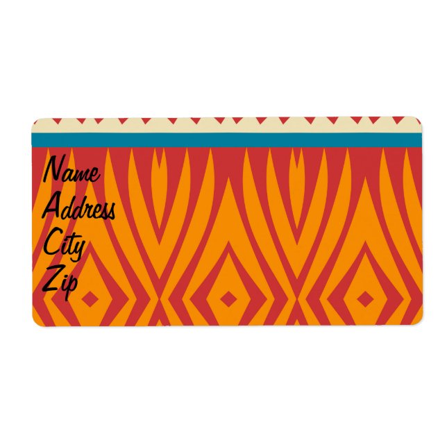 Shapar i retro färger fraktsedel (Framsidan)