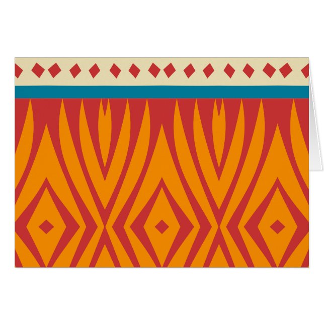 Shapar i retro färger hälsningskort (Framsidan Horizontal)