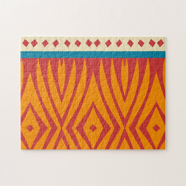 Shapar i retro färger pussel (Horisontell)