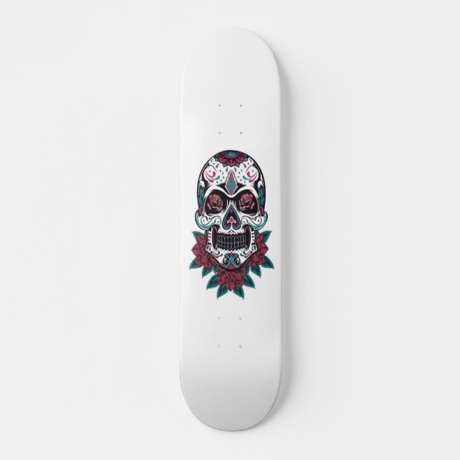 Shape com caveira mexicana skateboard bräda 21,5 cm (Framsida)
