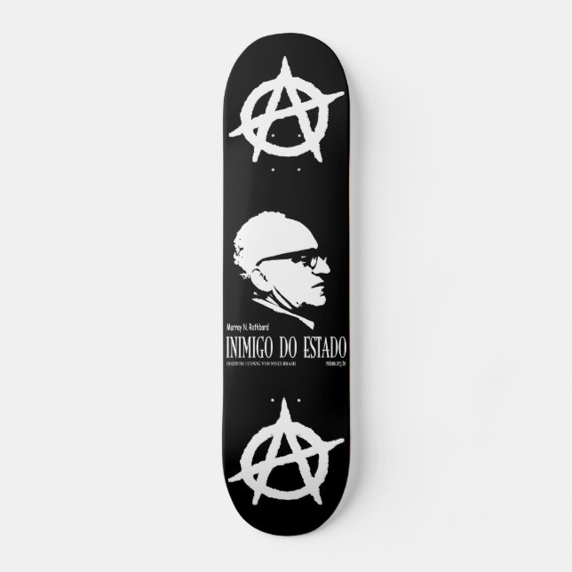 Shape de Skate Inimigo do Estado Skateboard Bräda 19,5 Cm (Framsida)