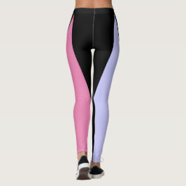 Shape & Kurvor Tri-Färg Black, Rosa & Periwinkle Leggings