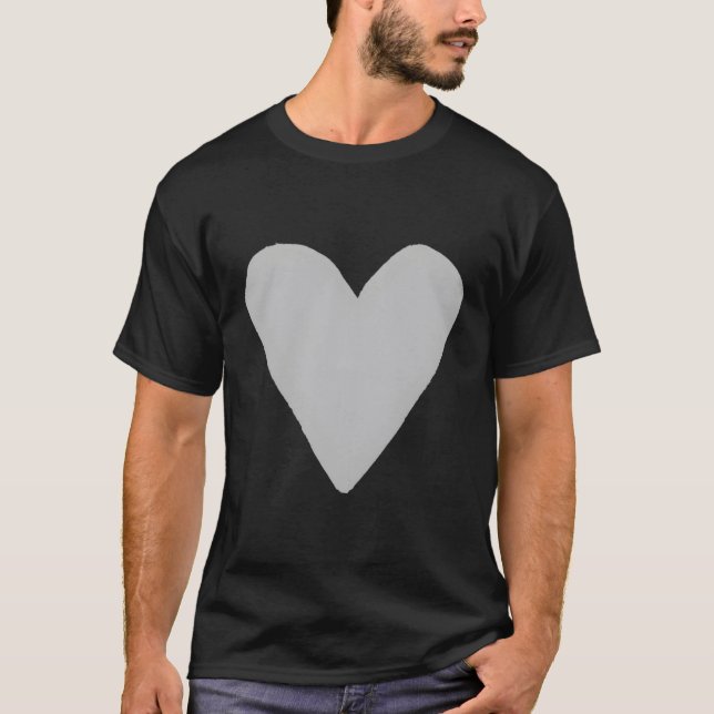 Shape Symbol Kärlek Kindness Peace Grått T Shirt (Framsida)