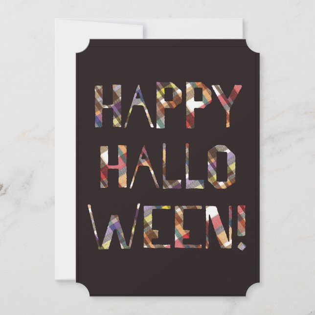 Shaped Halloween inbjudan med Play brev (Framsida)