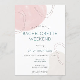 Shapes Linjer Itinerary Bachelorette Party Helg Inbjudningar