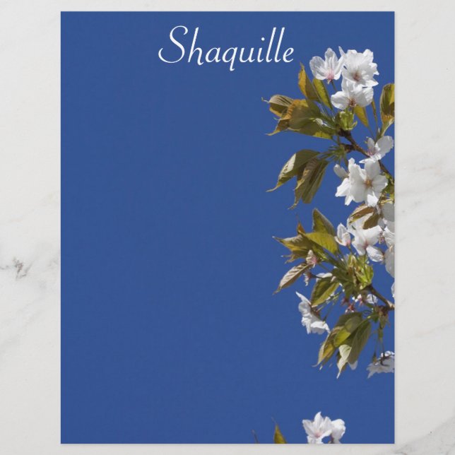 Shaquille Blommar Letterhead (Framsida)
