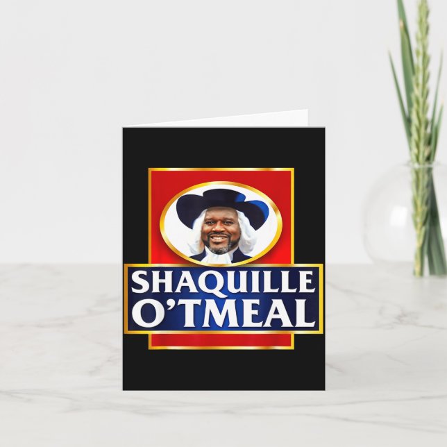 Shaquille Oatmeal Funny Meme  Kort (Framsida)