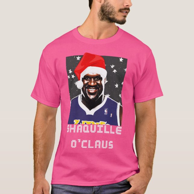 Shaquille O'Claus. Funny Shaquille O'Neal for Ch T Shirt (Framsida)