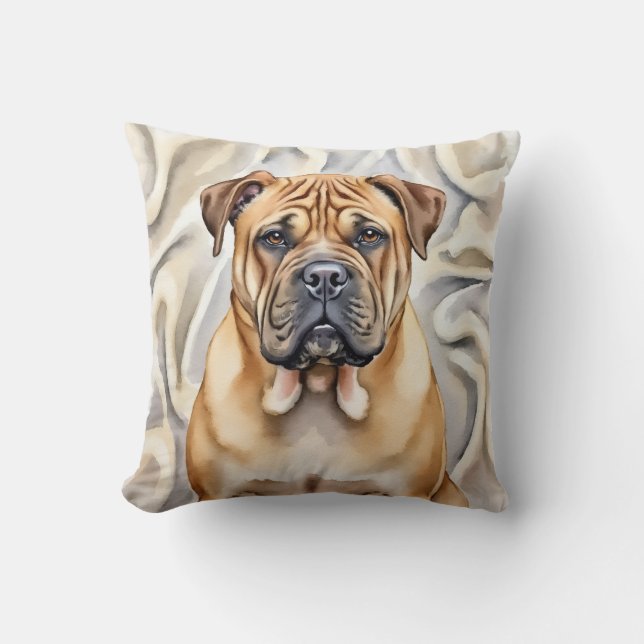 Shar Pei Akvarell Vik Textur Konst Kudde (Framsida)