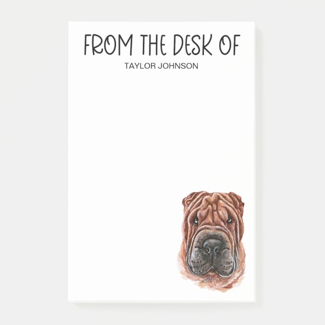 Shar Pei Älskare Post-it Notes Block (Framsida)