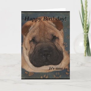Shar Pei Birthday-Take Tassar Kort