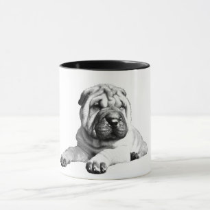 Shar Pei Black and White Mugg